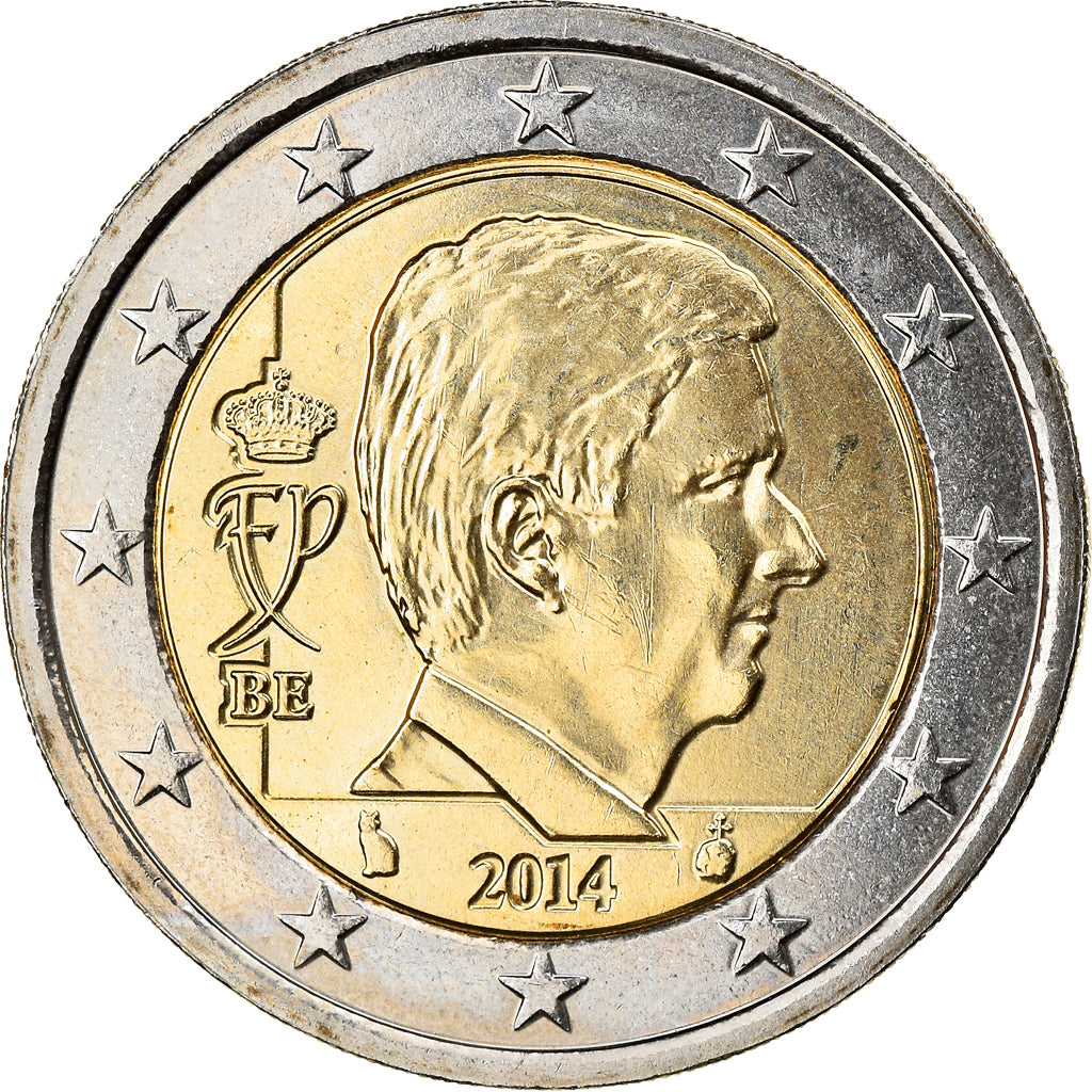 Belgium, 2 Euro, Portrait, 2014, King Philippe, MS(63), Bi-Metallic, KM:338