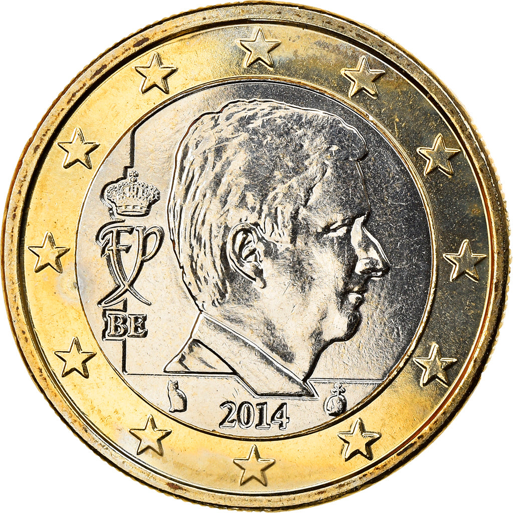 Belgium, Euro, 2014, King Philippe, MS(63), Bi-Metallic, KM:New
