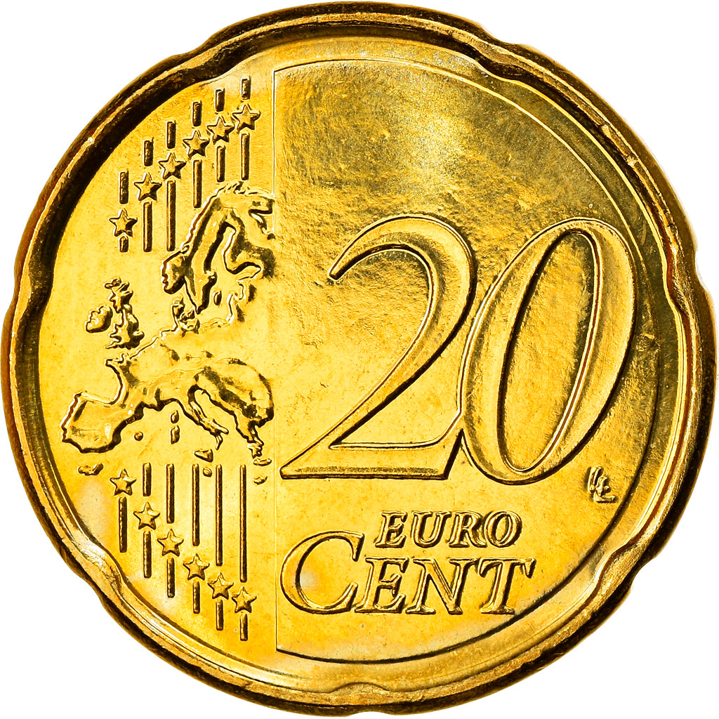 Belgium, 20 Euro Cent, 2014, King Philippe, MS(63), Brass, KM:New