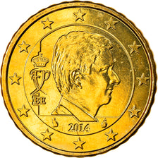Belgium, 10 Euro Cent, 2014, King Philippe, MS(63), Brass, KM:New