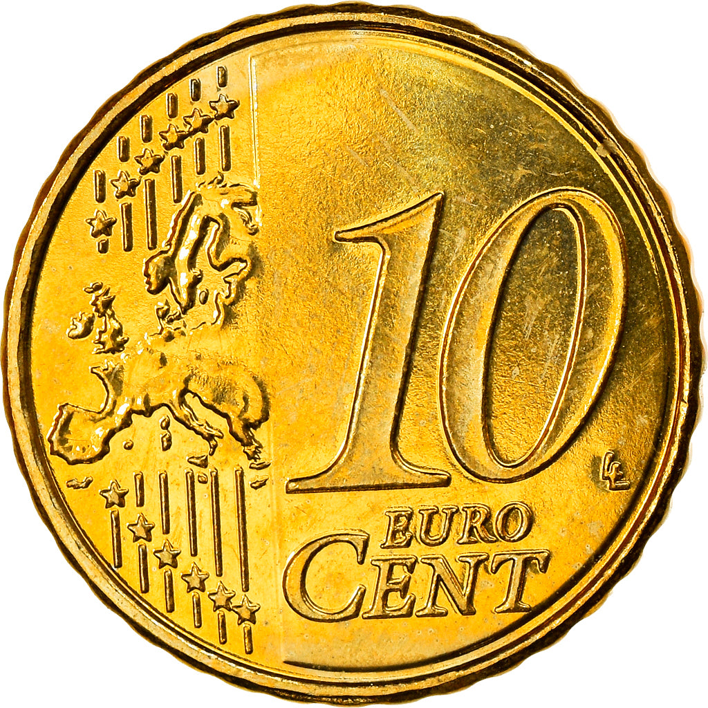 Belgium, 10 Euro Cent, 2014, King Philippe, MS(63), Brass, KM:New