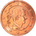 Belgium, 2 Euro Cent, 2014, King Philippe, MS(63), Copper Plated Steel, KM:New