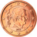 Belgio, Euro Cent, 2014, King Philippe, SPL, Acciaio placcato rame, KM:New