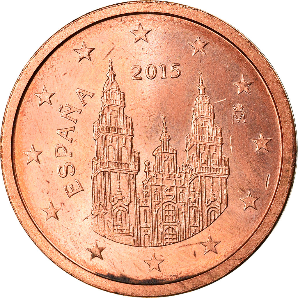Spain, 2 Euro Cent, 2015, MS(63), Copper Plated Steel, KM:New