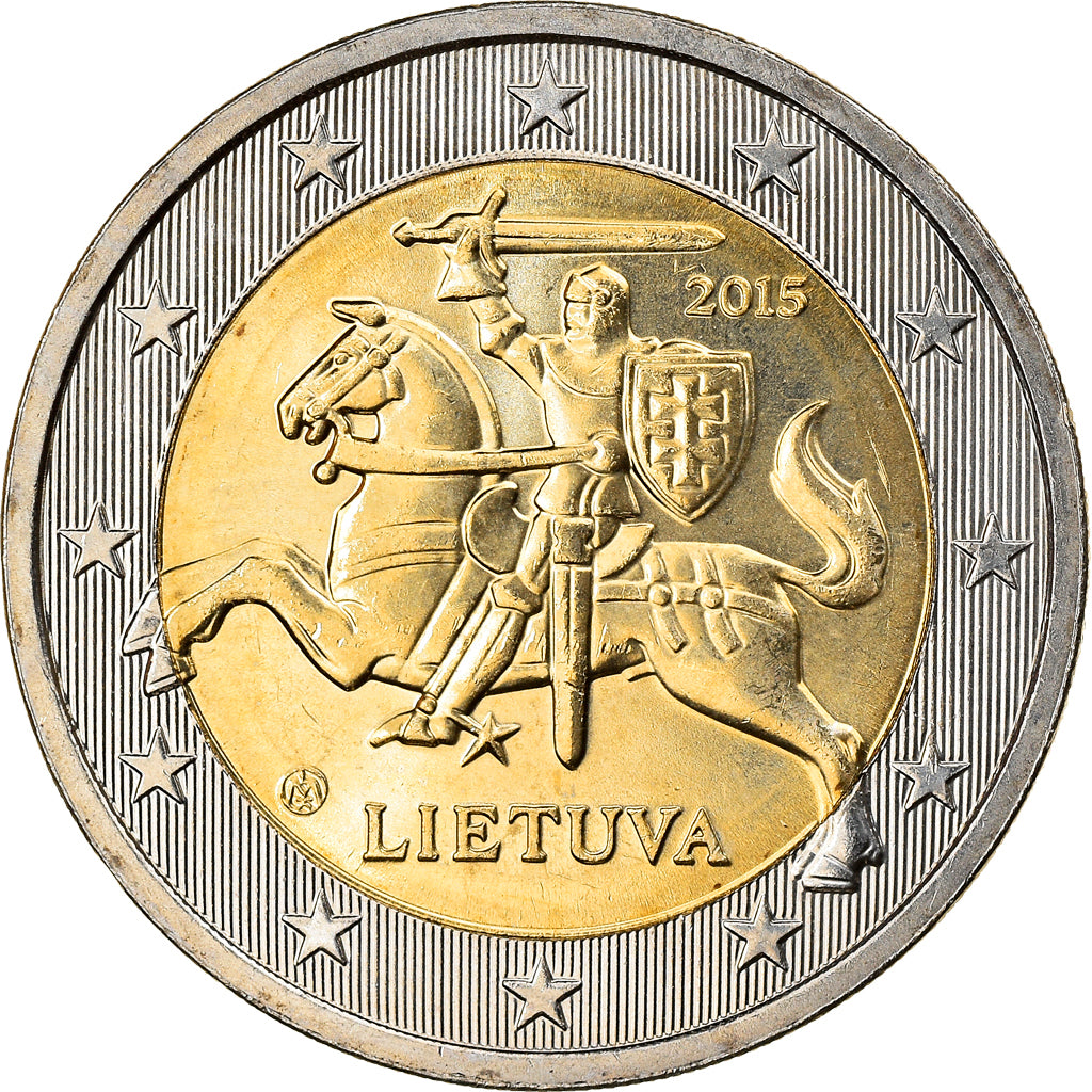 Lithuania, 2 Euro, 2015, MS(63), Bi-Metallic, KM:New
