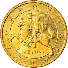 Lithuania, 50 Euro Cent, 2015, MS(63), Brass, KM:New