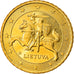 Lithuania, 50 Euro Cent, 2015, MS(63), Brass, KM:New