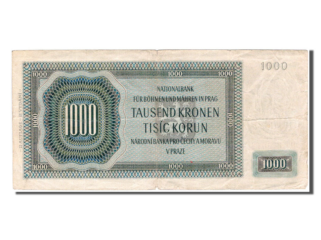 Bohemia and Moravia, 1000 Korun, 1942, KM #15a, VF(30-35), HB