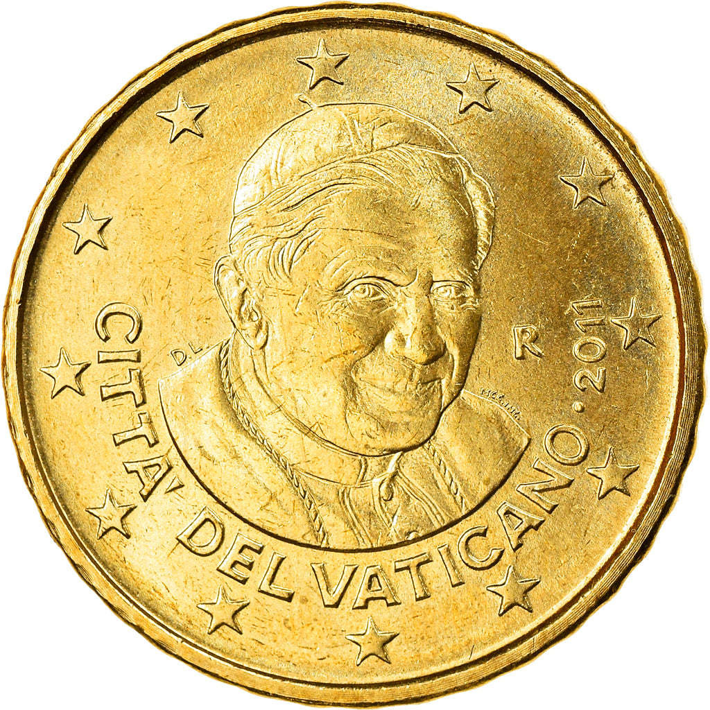 CITTÀ DEL VATICANO, 10 Euro Cent, 2011, Rome, SPL, Ottone, KM:385