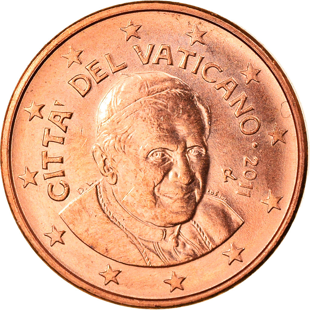 VATICAN CITY, Euro Cent, 2011, Rome, MS(63), Copper Plated Steel, KM:375