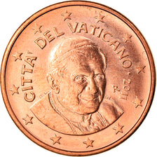 VATICAN CITY, Euro Cent, 2011, Rome, MS(63), Copper Plated Steel, KM:375