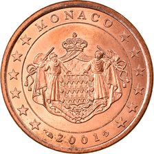 Monaco, 5 Euro Cent, 2001, Paris, EF(40-45), Copper Plated Steel, Gadoury:MC