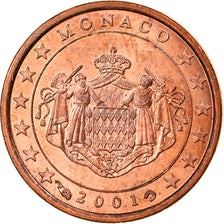 Monaco, Euro Cent, 2001, Paris, EF(40-45), Copper Plated Steel, Gadoury:MC172