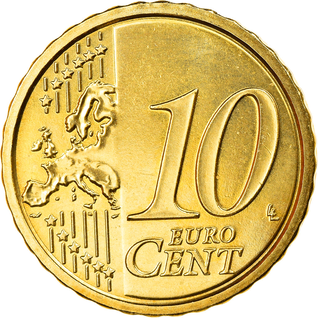 VATICAN CITY, 10 Euro Cent, 2012, Rome, MS(63), Brass, KM:385