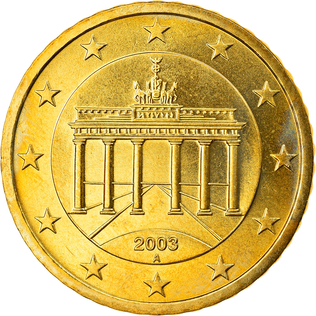 GERMANIA - REPUBBLICA FEDERALE, 50 Euro Cent, 2003, Berlin, SPL, Ottone, KM:212