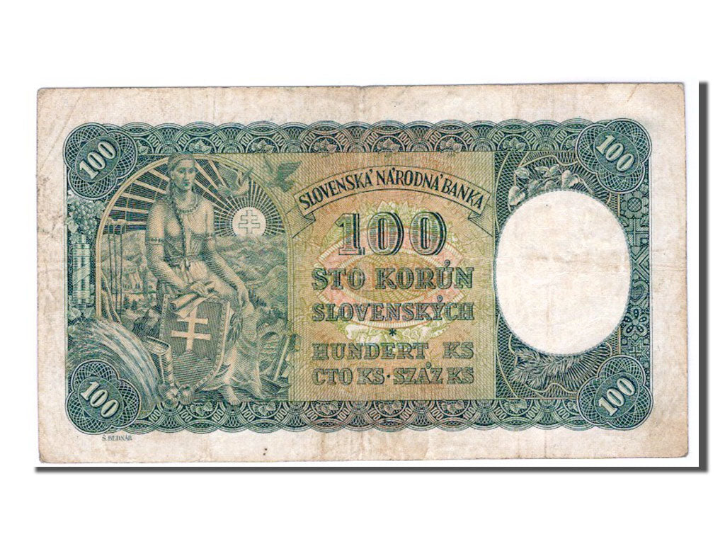 Slovakia, 100 Korun, 1940, KM #10a, EF(40-45), O1