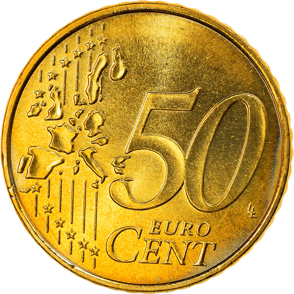 GERMANIA - REPUBBLICA FEDERALE, 50 Euro Cent, 2003, Stuttgart, SPL, Ottone