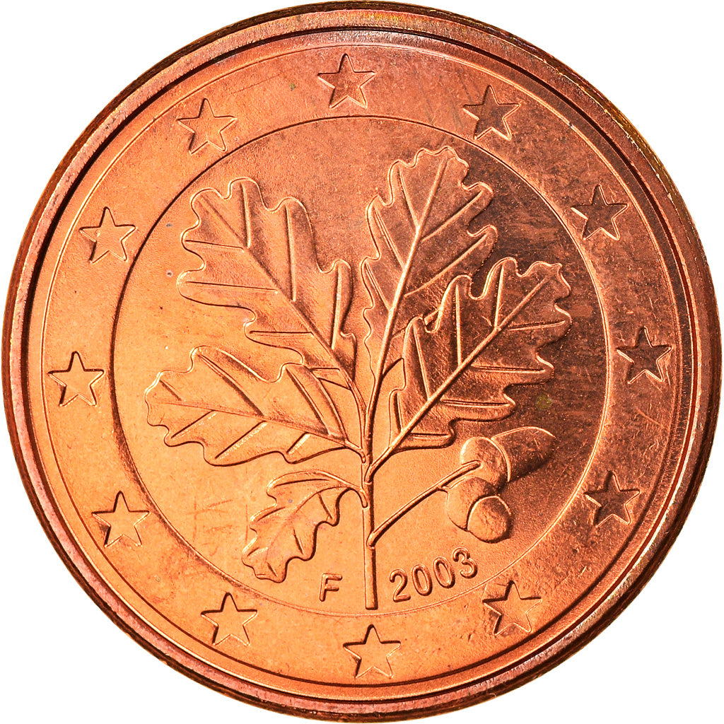 GERMANIA - REPUBBLICA FEDERALE, 5 Euro Cent, 2003, Stuttgart, SPL, Acciaio