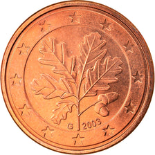 GERMANY - FEDERAL REPUBLIC, 5 Euro Cent, 2003, Karlsruhe, MS(63), Copper Plated