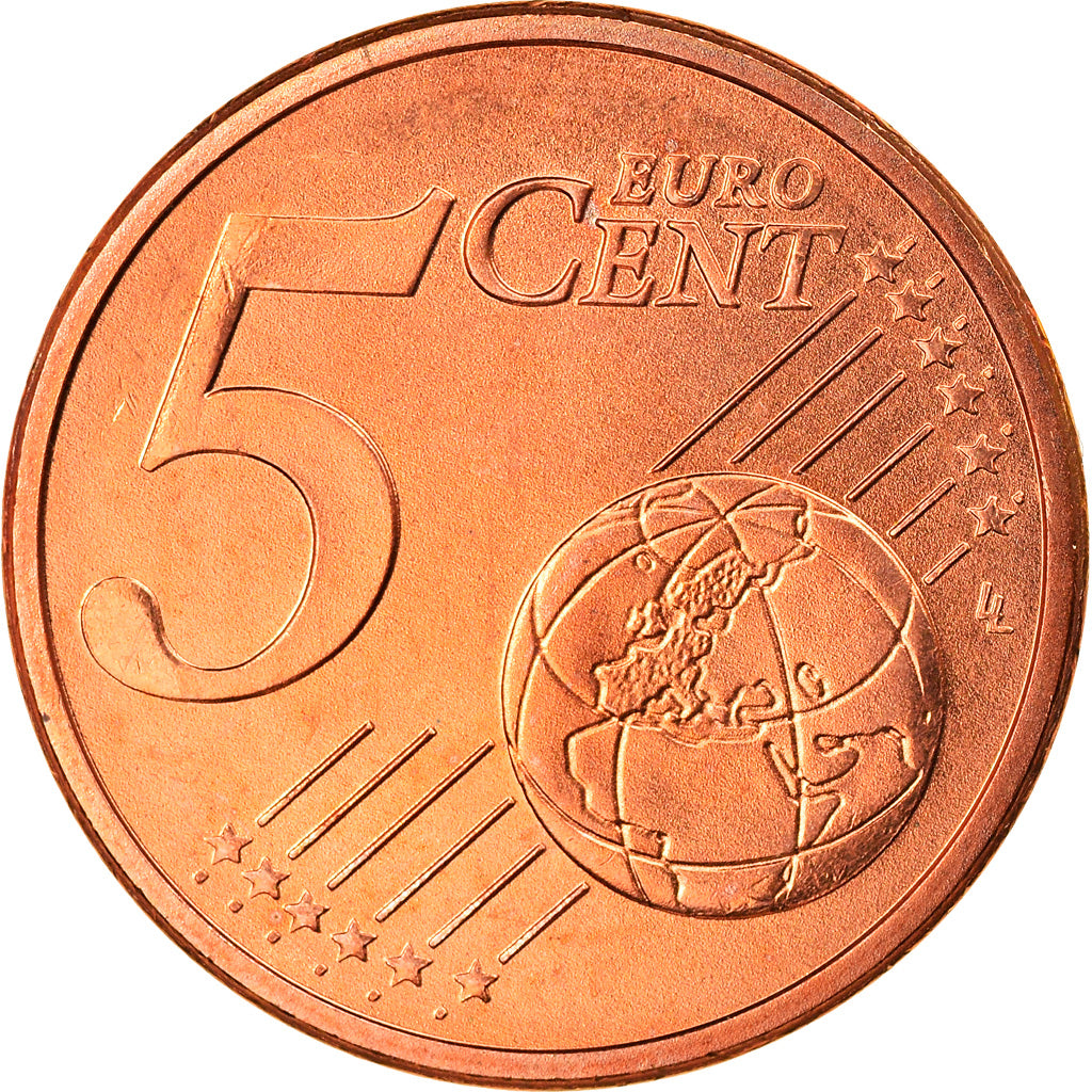 GERMANY - FEDERAL REPUBLIC, 5 Euro Cent, 2003, Hambourg, MS(63), Copper Plated