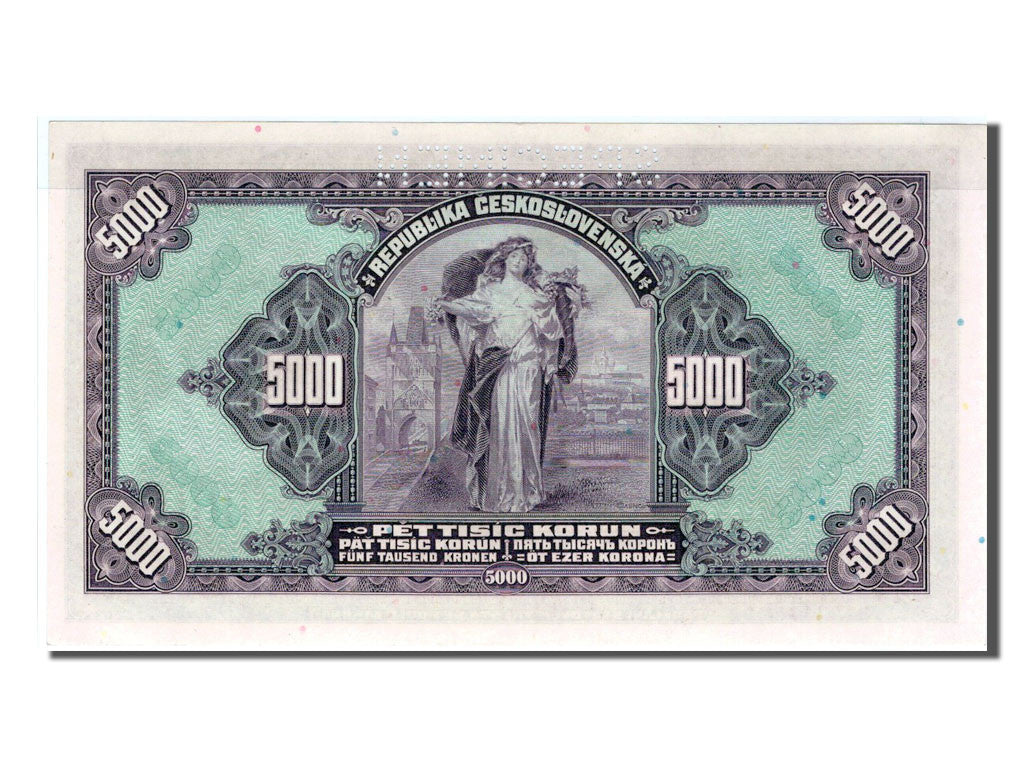 Czechoslovakia, 5000 Korun, 1920, KM #19s, UNC(65-70), C