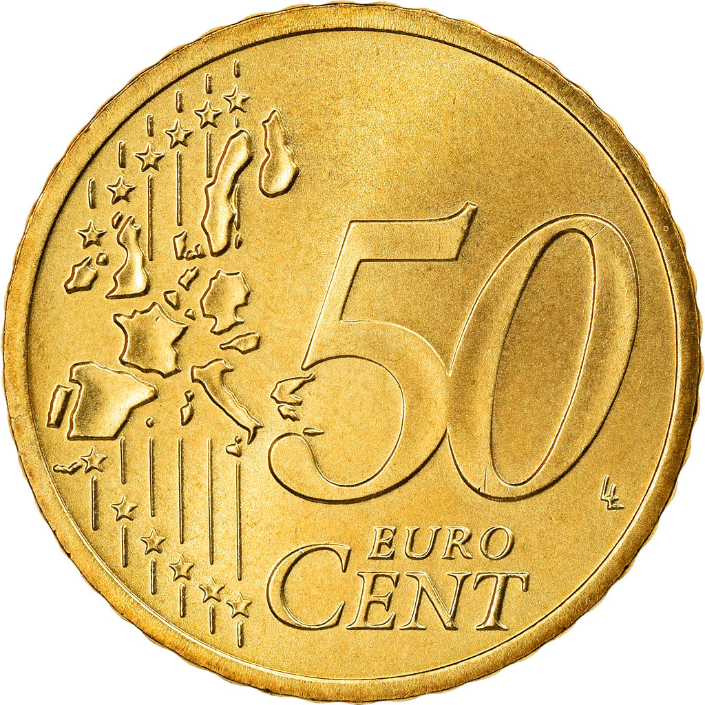 GERMANY - FEDERAL REPUBLIC, 50 Euro Cent, 2004, Berlin, AU(50-53), Brass, KM:212