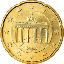 République fédérale allemande, 20 Euro Cent, 2004, Berlin, TTB+, Laiton