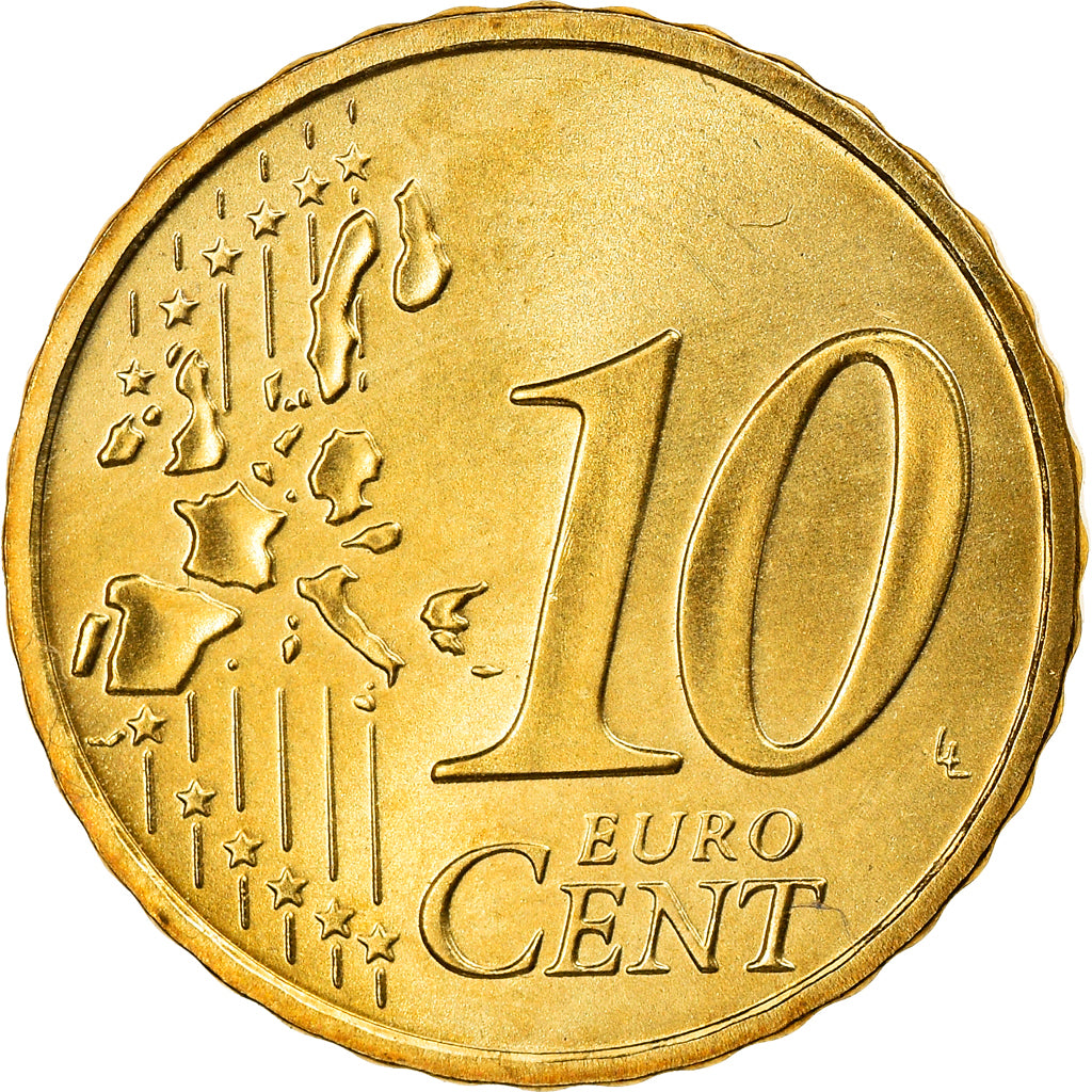 GERMANY - FEDERAL REPUBLIC, 10 Euro Cent, 2004, Berlin, AU(50-53), Brass, KM:210