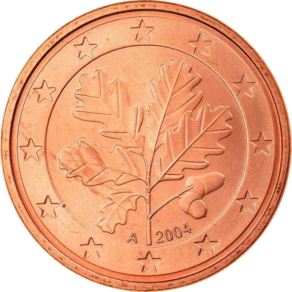 GERMANIA - REPUBBLICA FEDERALE, 5 Euro Cent, 2004, Berlin, BB+, Acciaio placcato