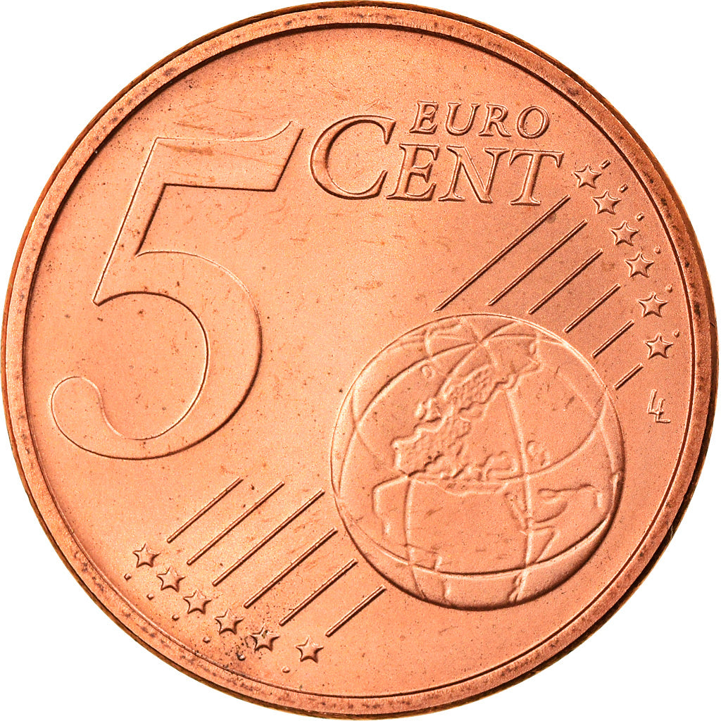 GERMANIA - REPUBBLICA FEDERALE, 5 Euro Cent, 2004, Berlin, BB+, Acciaio placcato