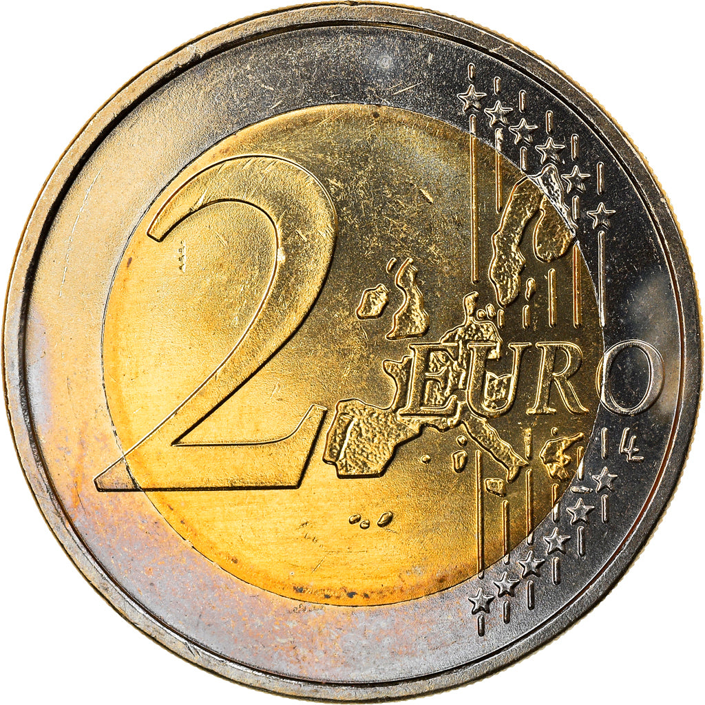 GERMANY - FEDERAL REPUBLIC, 2 Euro, 2004, Stuttgart, MS(63), Bi-Metallic, KM:214