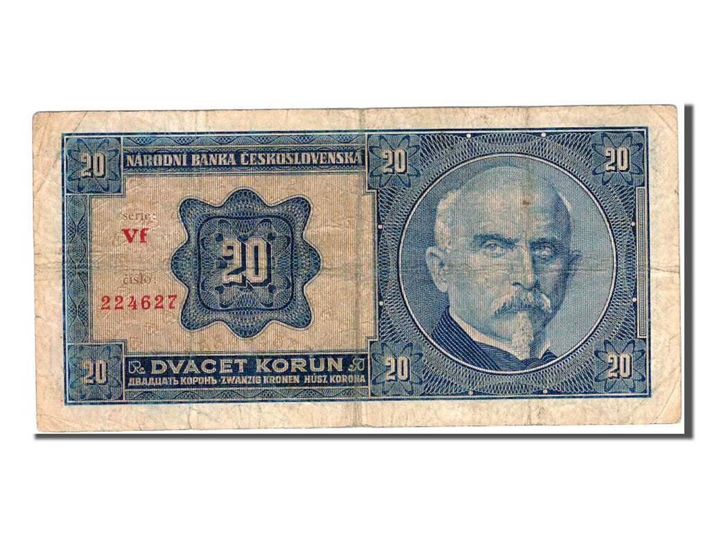 Cecoslovacchia, 20 Korun, 1926, MB