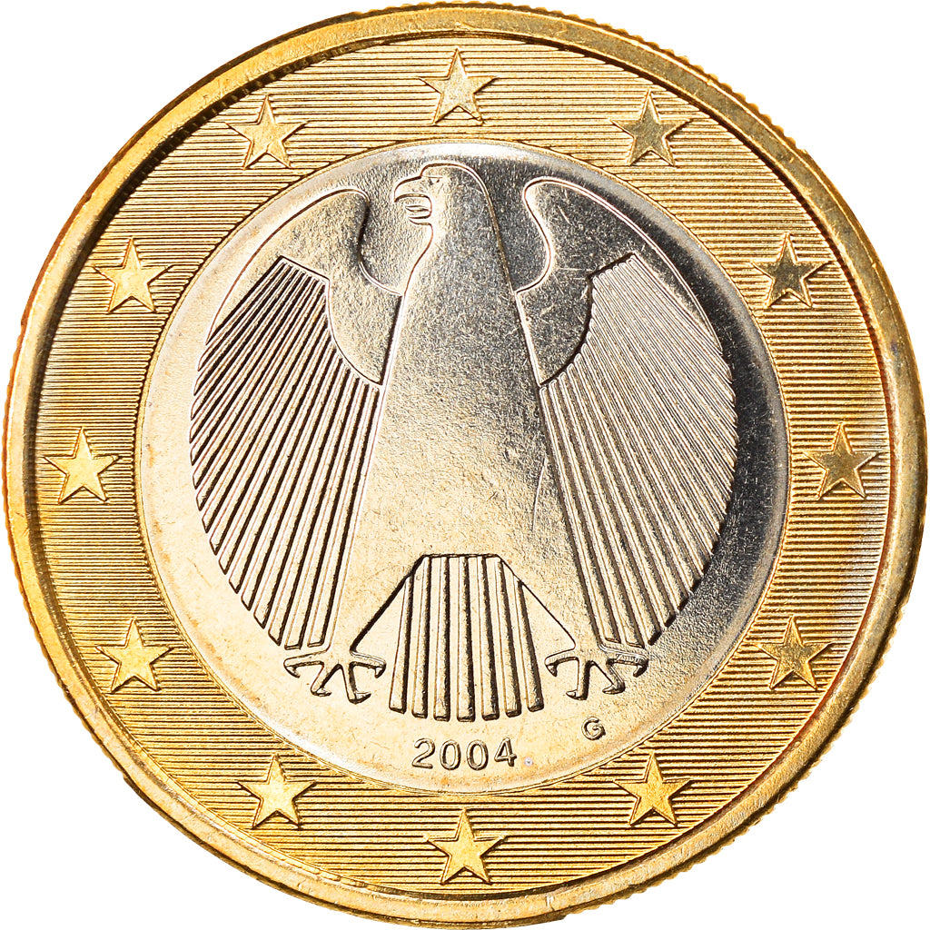 GERMANY - FEDERAL REPUBLIC, Euro, 2004, Karlsruhe, MS(63), Bi-Metallic, KM:213