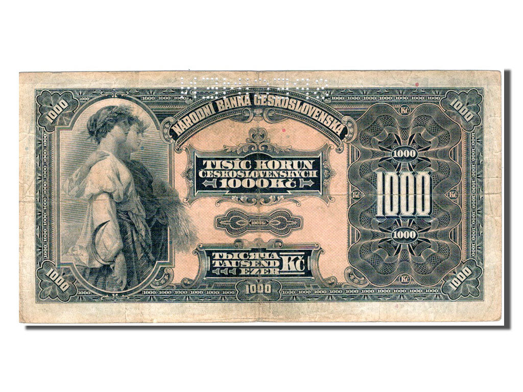 Czechoslovakia, 1000 Korun, 1932, KM #25s, VF(30-35), A