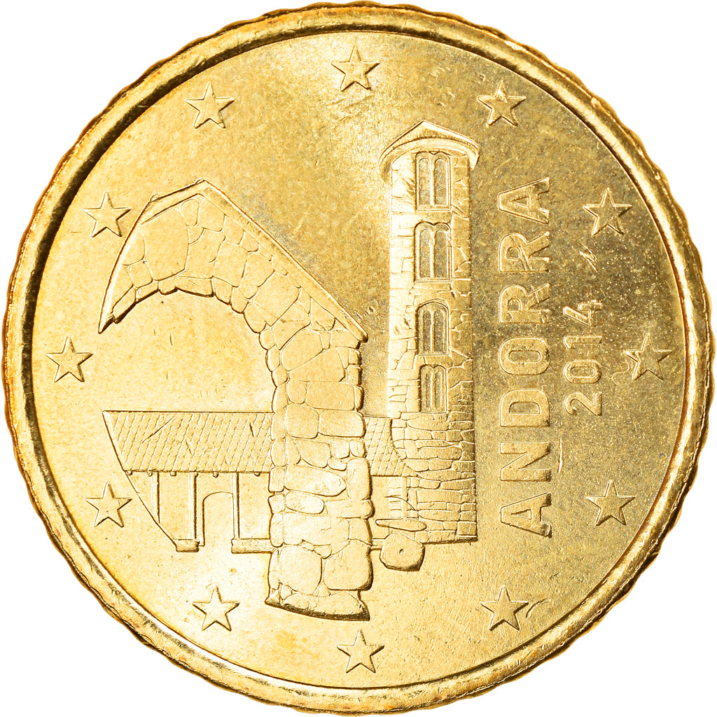Andorra, 50 Euro Cent, 2014, SPL, Ottone, KM:525