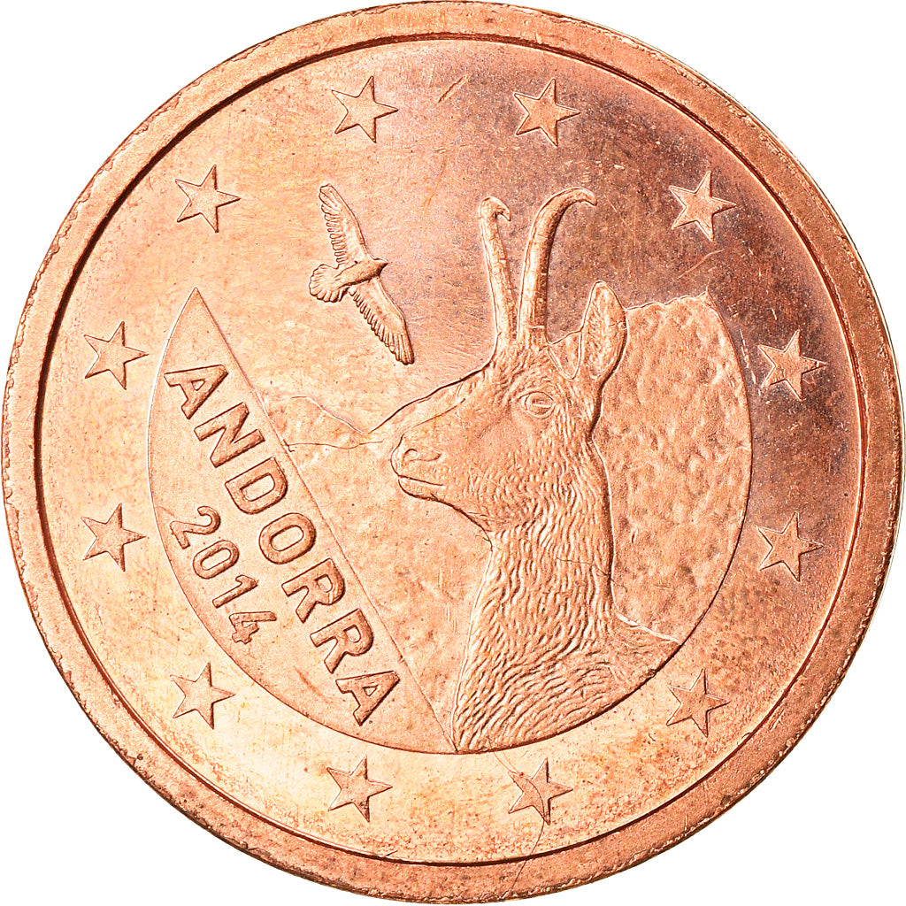 Andorra, 2 Euro Cent, 2014, EF(40-45), Copper Plated Steel, KM:502