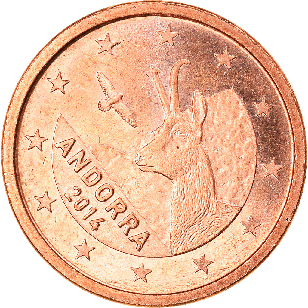 Andorra, Euro Cent, 2014, MS(63), Copper Plated Steel, KM:520