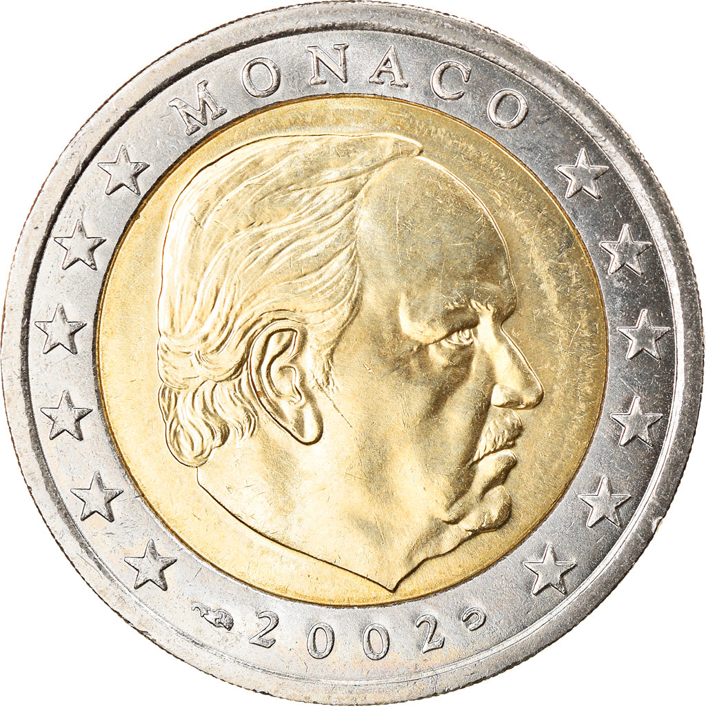 Monaco, 2 Euro, 2002, Paris, MS(63), Bi-Metallic, KM:174