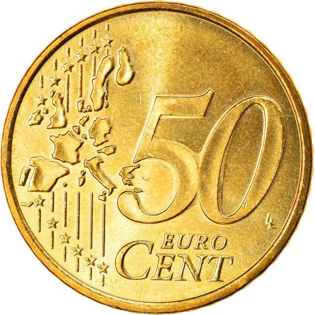Monaco, 50 Euro Cent, 2002, Paris, SPL, Ottone, KM:172