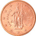 San Marino, 2 Euro Cent, 2002, Rome, MS(63), Copper Plated Steel, KM:441