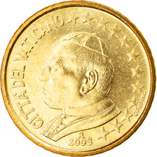 VATICAN CITY, 50 Euro Cent, 2003, Rome, MS(63), Brass, KM:346
