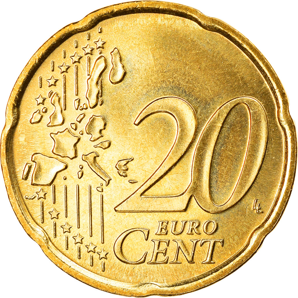 VATICAN CITY, 20 Euro Cent, 2003, Rome, MS(63), Brass, KM:345