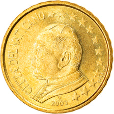 VATICAN CITY, 10 Euro Cent, 2003, Rome, MS(63), Brass, KM:344