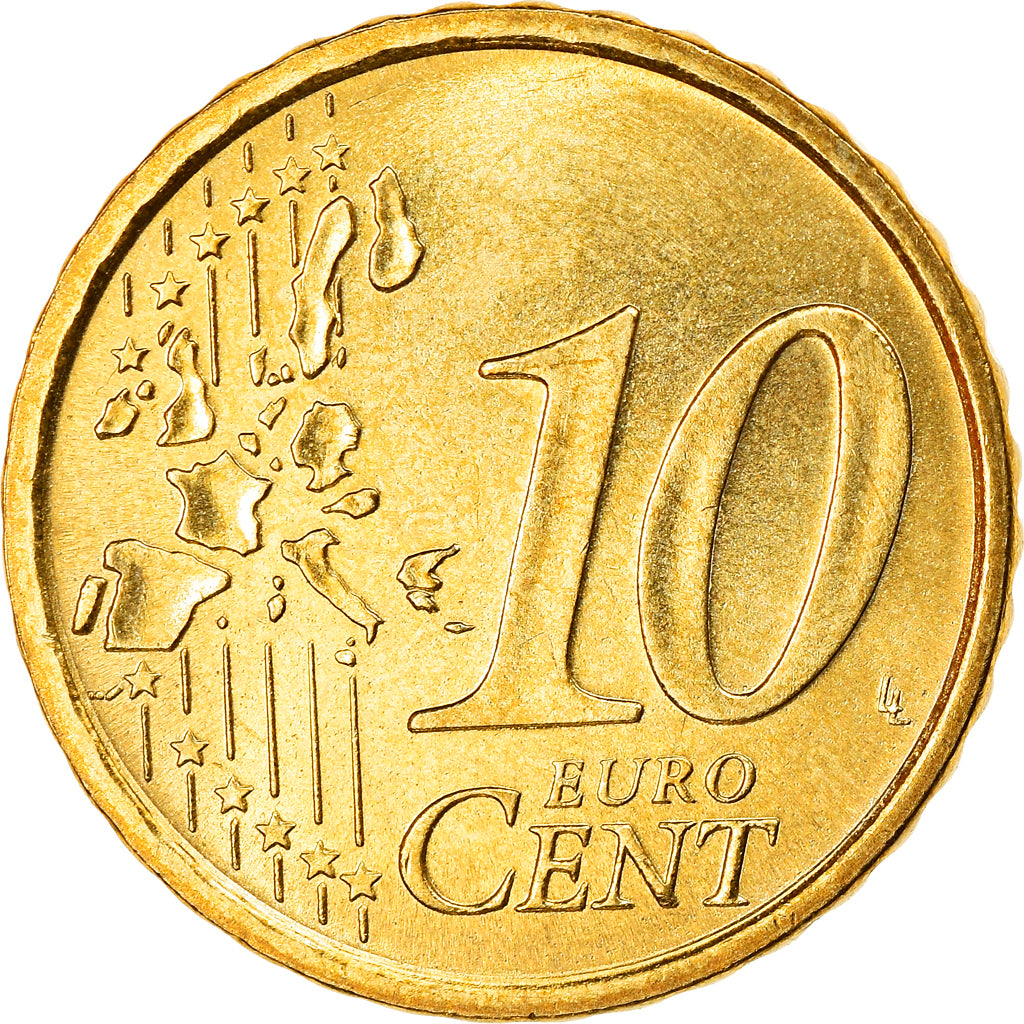VATICAN CITY, 10 Euro Cent, 2003, Rome, MS(63), Brass, KM:344