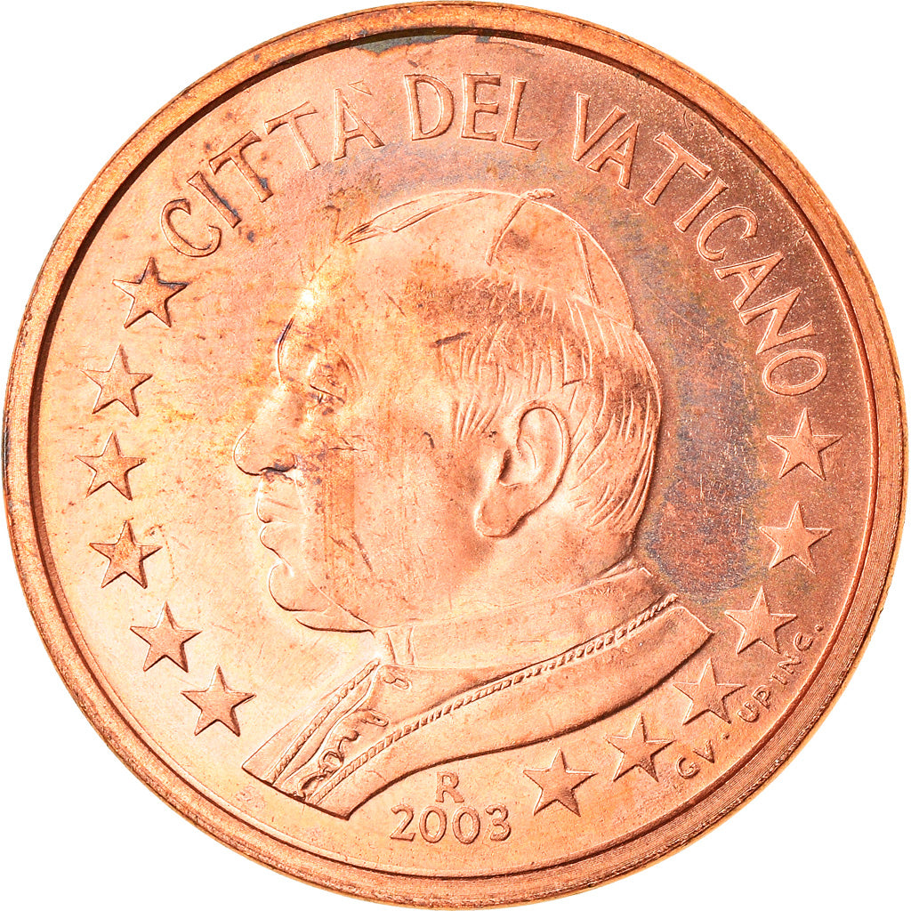 CITTÀ DEL VATICANO, 5 Euro Cent, 2003, Rome, SPL, Acciaio placcato rame, KM:343