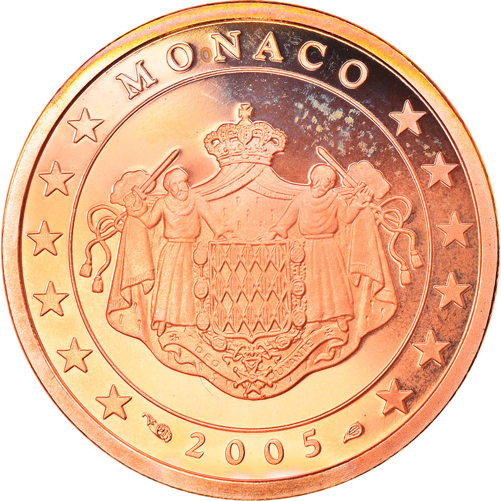 Monaco, 5 Euro Cent, 2005, Paris, BE, MS(65-70), Copper Plated Steel, Gadoury:MC