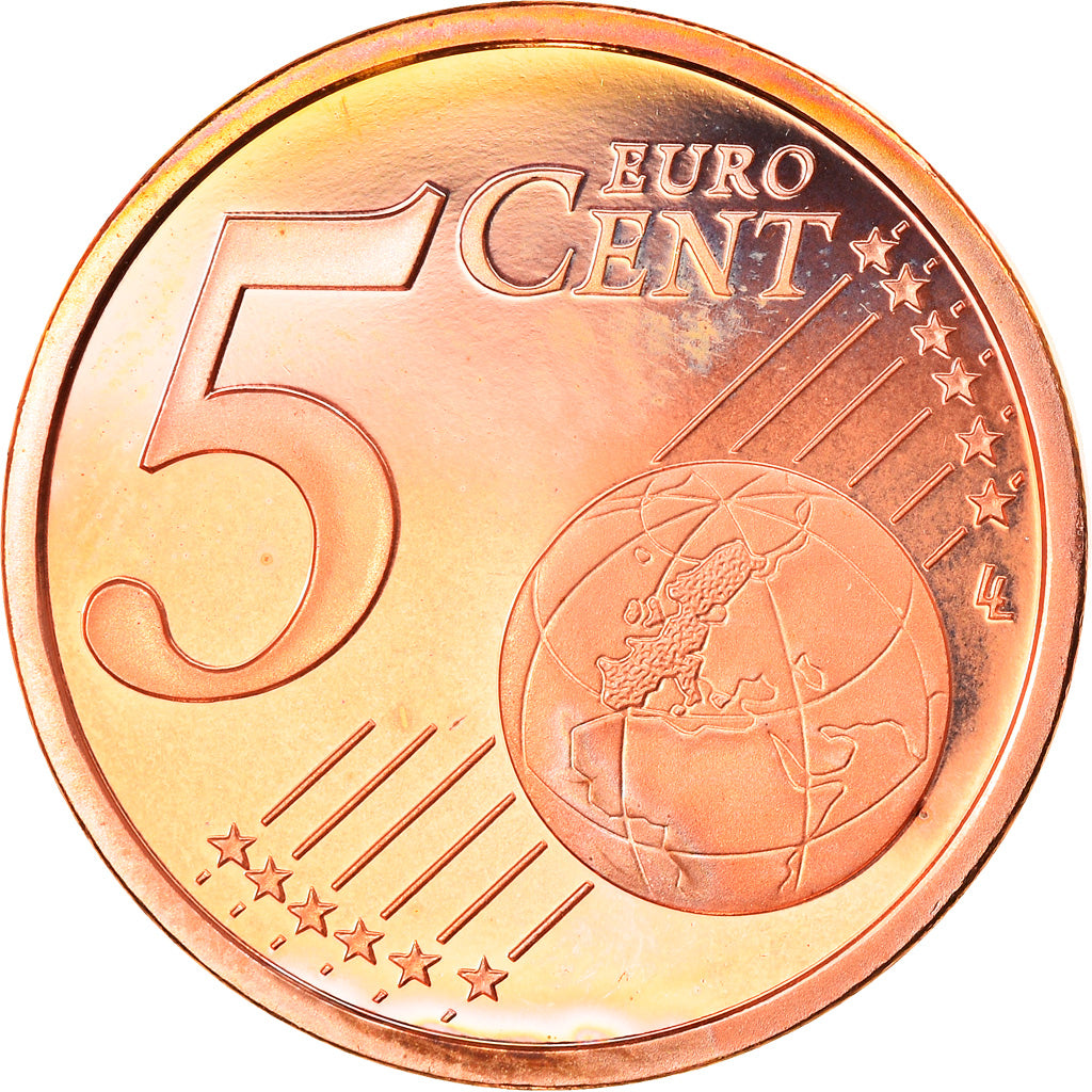 Monaco, 5 Euro Cent, 2005, Paris, BE, MS(65-70), Copper Plated Steel, Gadoury:MC