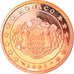 Monaco, 2 Euro Cent, 2005, Paris, BE, MS(65-70), Copper Plated Steel, Gadoury:MC