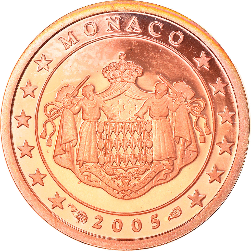 Monaco, Euro Cent, 2005, Paris, BE, MS(65-70), Copper Plated Steel, KM:167