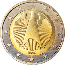 GERMANY - FEDERAL REPUBLIC, 2 Euro, 2004, Hambourg, MS(63), Bi-Metallic, KM:214